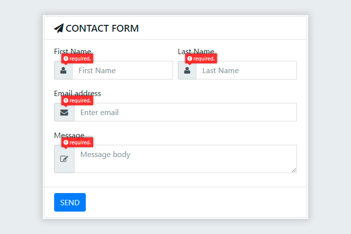 Contact Form with AJAX and jQuery Validations