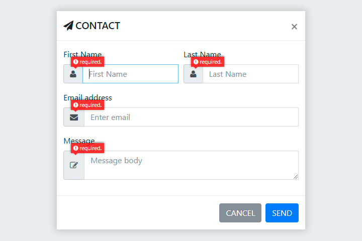 Modal AJAX Contact Form with Validations